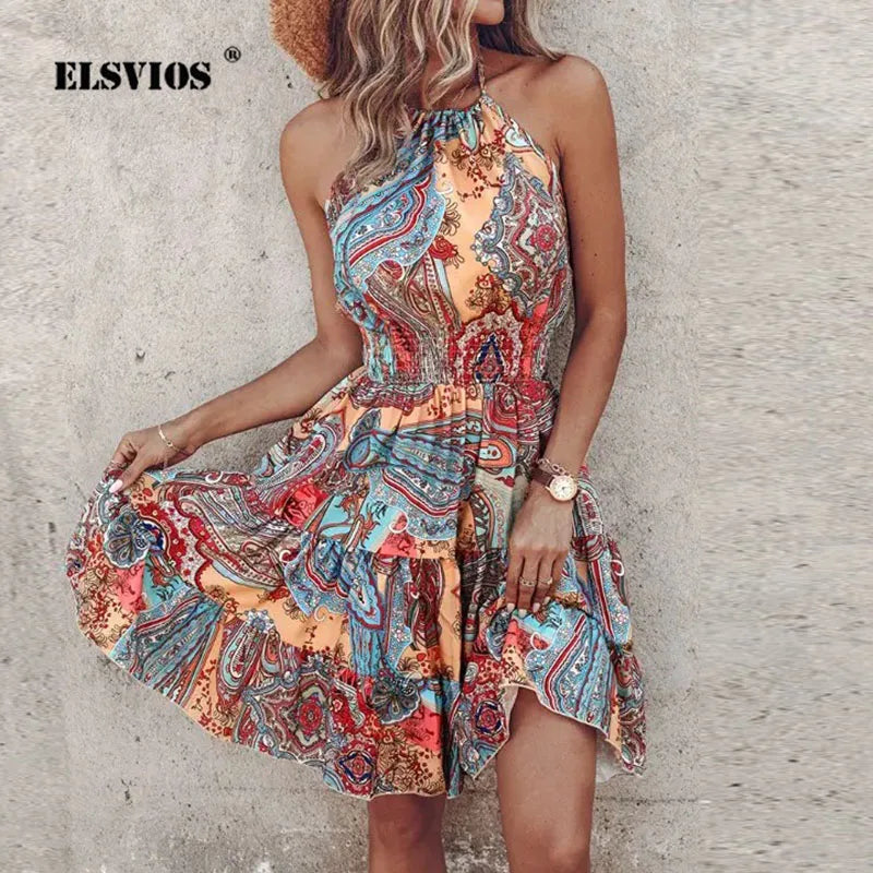 Vestido moda sexy sem mangas cintura elástica